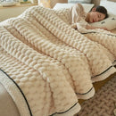 GobekUsa Cozy Coral Fleece Bed Blanket - Soft, Warm, & Comfortable for Autumn/Winter