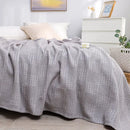 GobekUsa Honeycomb Waffle Cotton Blankets - Ideal for Beds, Sofas, Travel, and Picnics
