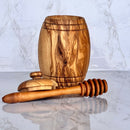 Olive Wood Honey Pot w/Honey Dipper