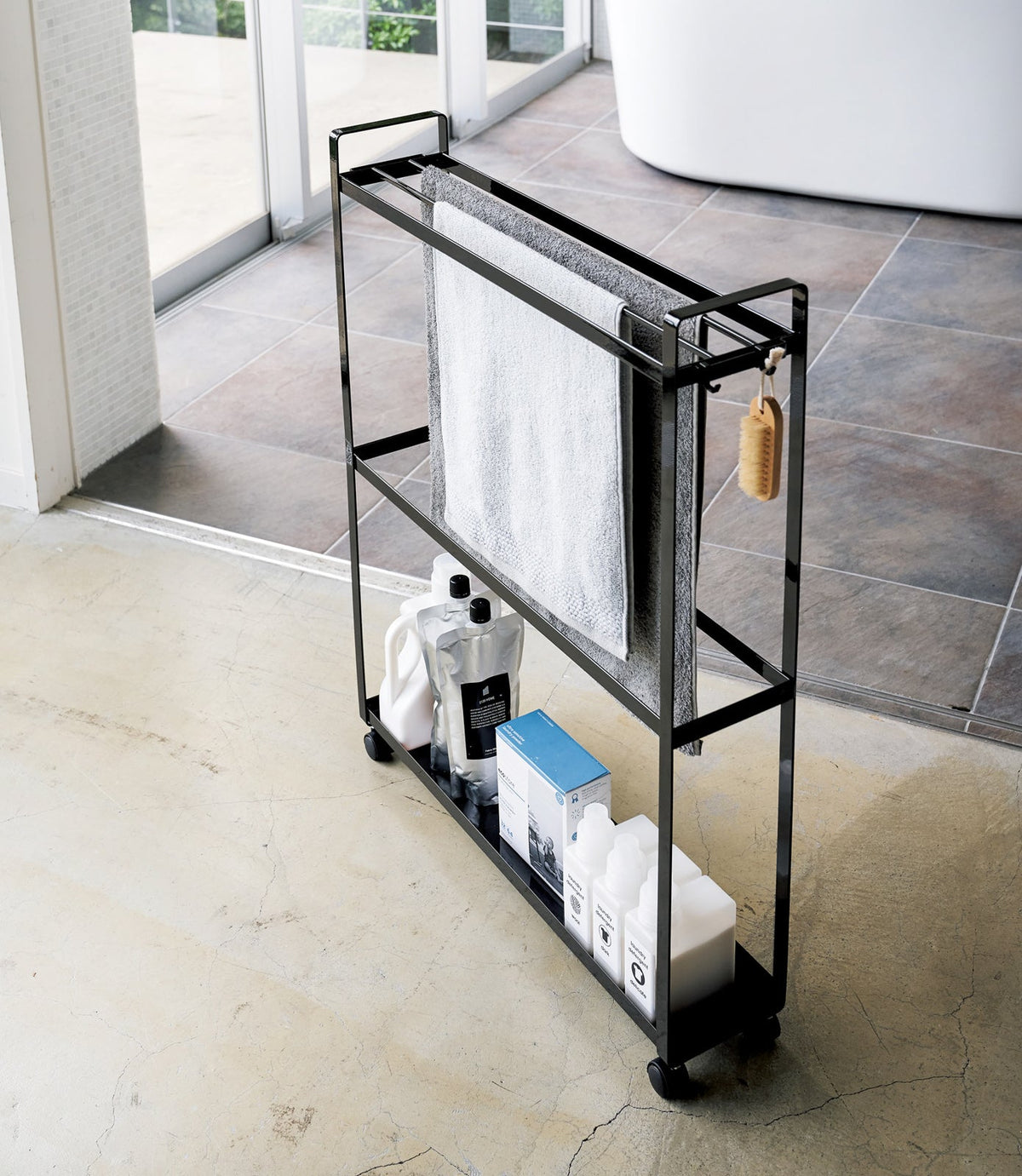 Rolling Towel Rack (33" H)  - Steel, photo 6 of 9