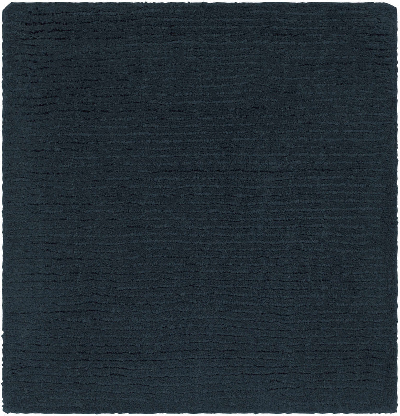 Brockton Solid Dark Blue Wool Rug