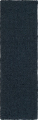 Brockton Solid Dark Blue Wool Rug