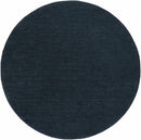 Brockton Solid Dark Blue Wool Rug