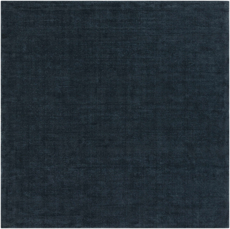 Brockton Solid Dark Blue Wool Rug
