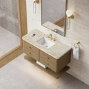 James Martin Allamari 48" Floating Single Bathroom Vanity, Dune Mist