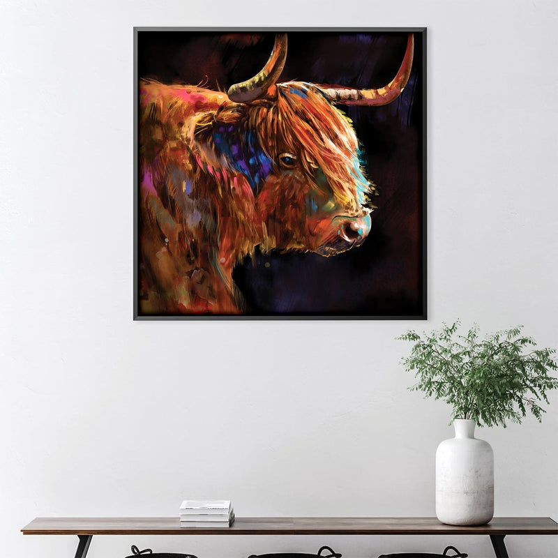 Horns of Highland Canvas