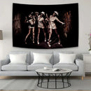 Horror movie character black & sepia tapestry bedroom wall decor by Decorbites