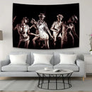 Horror movie character black & sepia tapestry bedroom wall decor by Decorbites