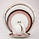 GobekUsa Bone China Tableware Set: Dinner Plate, Coffee Cup, Saucer, Service Plate, Tea Cup