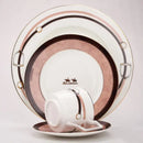 GobekUsa Bone China Tableware Set: Dinner Plate, Coffee Cup, Saucer, Service Plate, Tea Cup