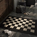 GobekUsa Houndstooth Black Ivory Area Rug Decor Carpet Doormat Floor Mat