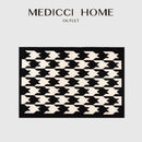 GobekUsa Houndstooth Black Ivory Area Rug Decor Carpet Doormat Floor Mat