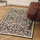 GobekUsa Houndstooth Black Ivory Area Rug Decor Carpet Doormat Floor Mat