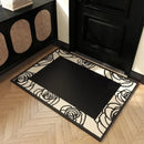GobekUsa Houndstooth Black Ivory Area Rug Decor Carpet Doormat Floor Mat