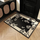 GobekUsa Houndstooth Black Ivory Area Rug Decor Carpet Doormat Floor Mat
