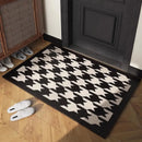 GobekUsa Houndstooth Black Ivory Area Rug Decor Carpet Doormat Floor Mat