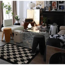 GobekUsa Houndstooth Black Ivory Area Rug Decor Carpet Doormat Floor Mat