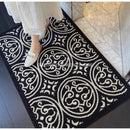 GobekUsa Houndstooth Black Ivory Area Rug Decor Carpet Doormat Floor Mat