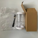 Hourglass pickle and olive dispenser jar with slicer for kitchen by Decorbites