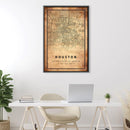 Houston Vintage Map Canvas