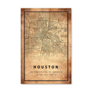 Houston Vintage Map Canvas