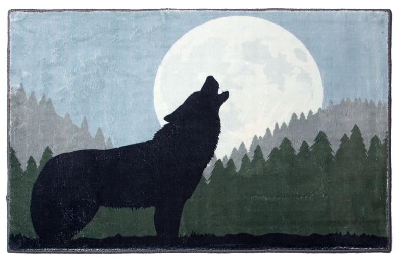 Howling Wolf Indoor Door Mat Rug