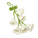 Lily of the Valley Handmade Crochet Car Mirror Hanging Accessories Car Decorations DIY Crafts Car Rearview Mirror Hanging Ornament