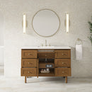 James Martin Laurent 48" Dual Mount Single Bathroom Vanity, Honey Oak
