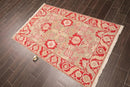 4' x 6' Hand Knotted Wool Reversible Area Rug Traditional Tan