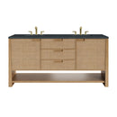 James Martin Solene 72" Double Bathroom Vanity, Seaside Oak
