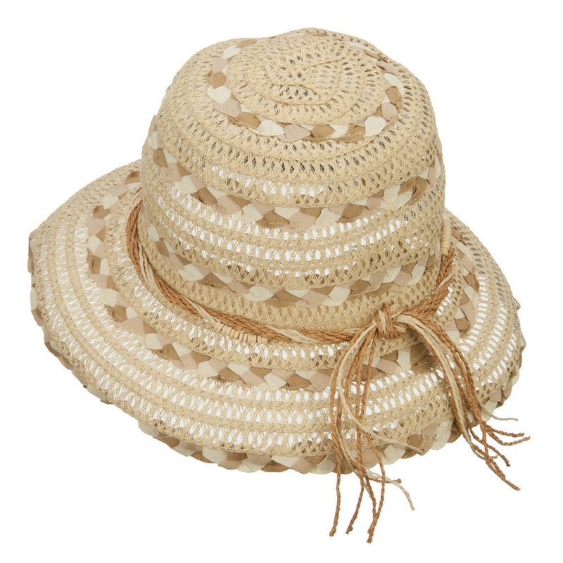 Vented Straw Braid Bucket Hat
