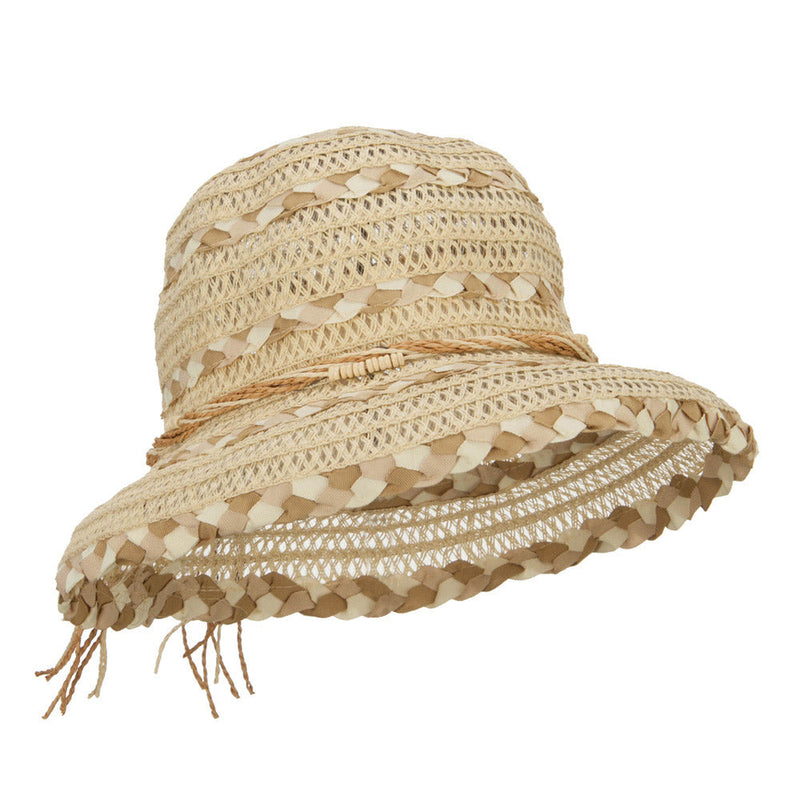 Vented Straw Braid Bucket Hat