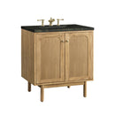 James Martin Laurent 30" Dual Mount Single Bathroom Vanity, Light Natural Oak