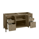 James Martin Chicago 60" Double Vanity Cabinet, Walnut Whisper