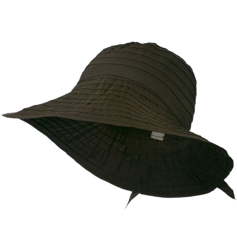 Women's Bucket Shaped Hat with Ribbon