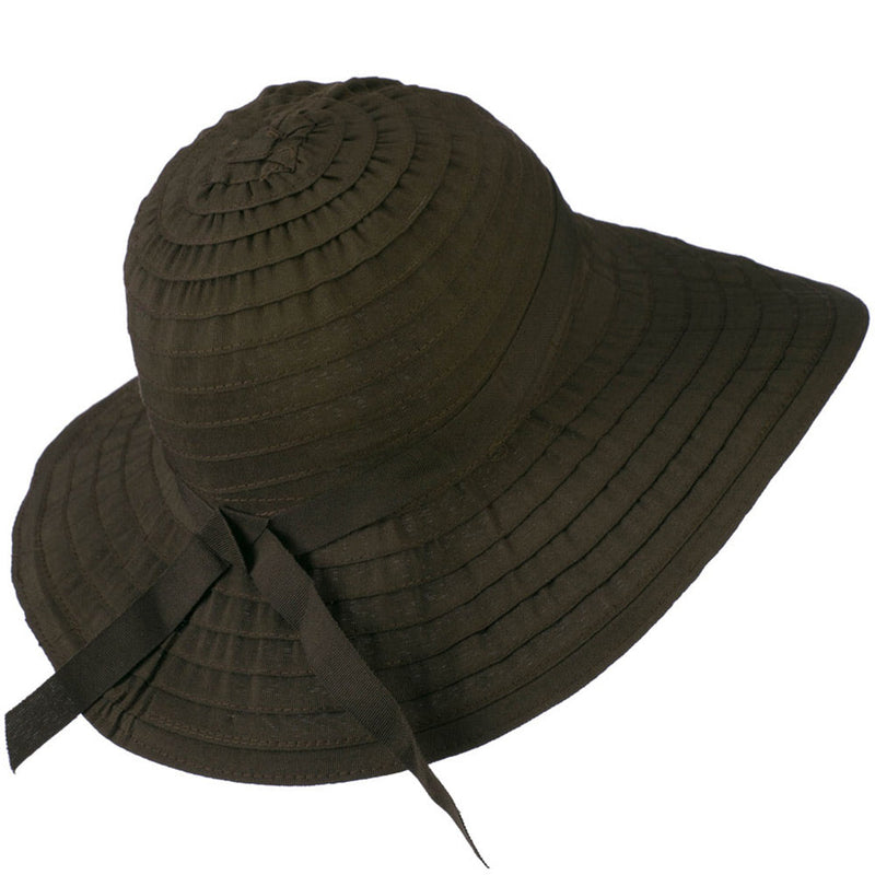 Women's Bucket Shaped Hat with Ribbon