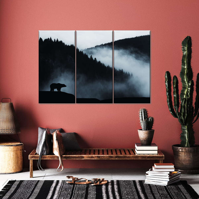 Foggy Mountain Bear Wall Art