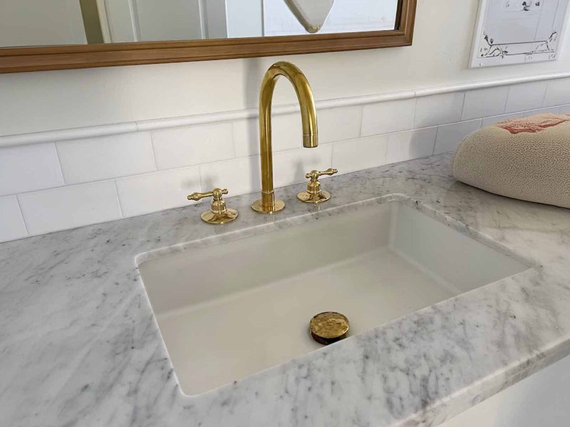 3 Hole Bathroom Faucet - Brass Roman Tub Faucet