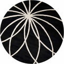 Davison Black Geometric Wool Carpet