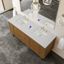 James Martin Laurent 72" Dual Mount Double Bathroom Vanity, Honey Oak