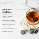 Glacier Rocks Basalt Hexagon Stone Set of 4 by Viski