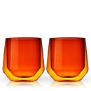 Aurora Double-Walled Tumblers in Amber Set of 2 by Viski