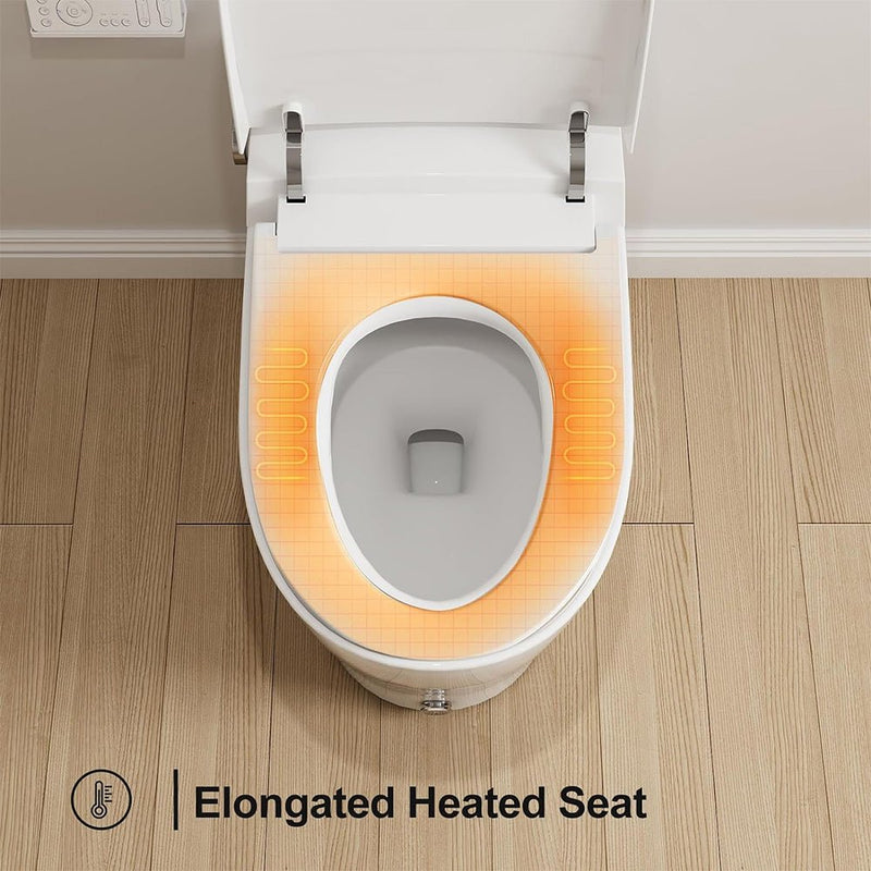 HRW Luxury Automatic Tankless Smart Toilet With Built-In Bidet And Heated Seat (95742613)