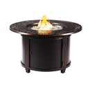 Aluminum 44-in Round Propane Fire Table with Beads, Covers and Lid