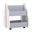 Kids Wooden Bookshelf with Universal Wheels by LJGDeals