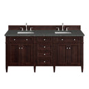 James Martin Brittany 72" Double Bathroom Vanity, Burnished Mahogany