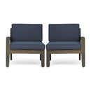 Grenada 5 Seater Acacia Wood Sectional Sofa Set