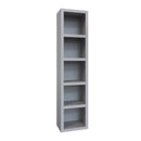 Easy-Lift Twin Murphy Wall Bed in Grey with Bookshelf