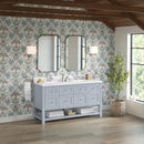 James Martin Breckenridge 60" Double Bathroom Vanity, Serenity Blue