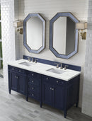 James Martin Brittany 72" Double Bathroom Vanity, Victory Blue